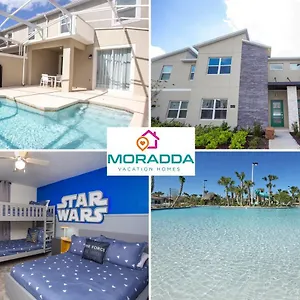 Private Pool W/ Big Screen +free Waterpark 25 *