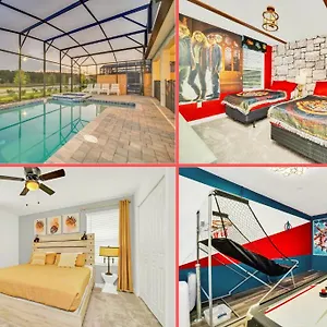 Perfect 9 Bed 5 Bath Home/games Room/ Private Pool Kissimmee