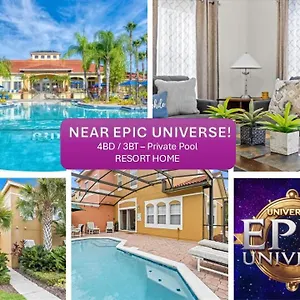 No Fee, Near Disney, 4 Bd With Private Pool