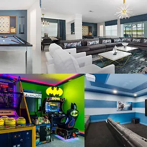Villa Superhero Br, Arcade, Theater & Pool - Near Kissimmee