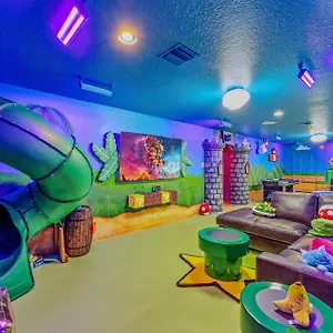 度假居 Mario's Magic Mansion - Family Fun! Private Heated Pool & 4 Miles To Disney!